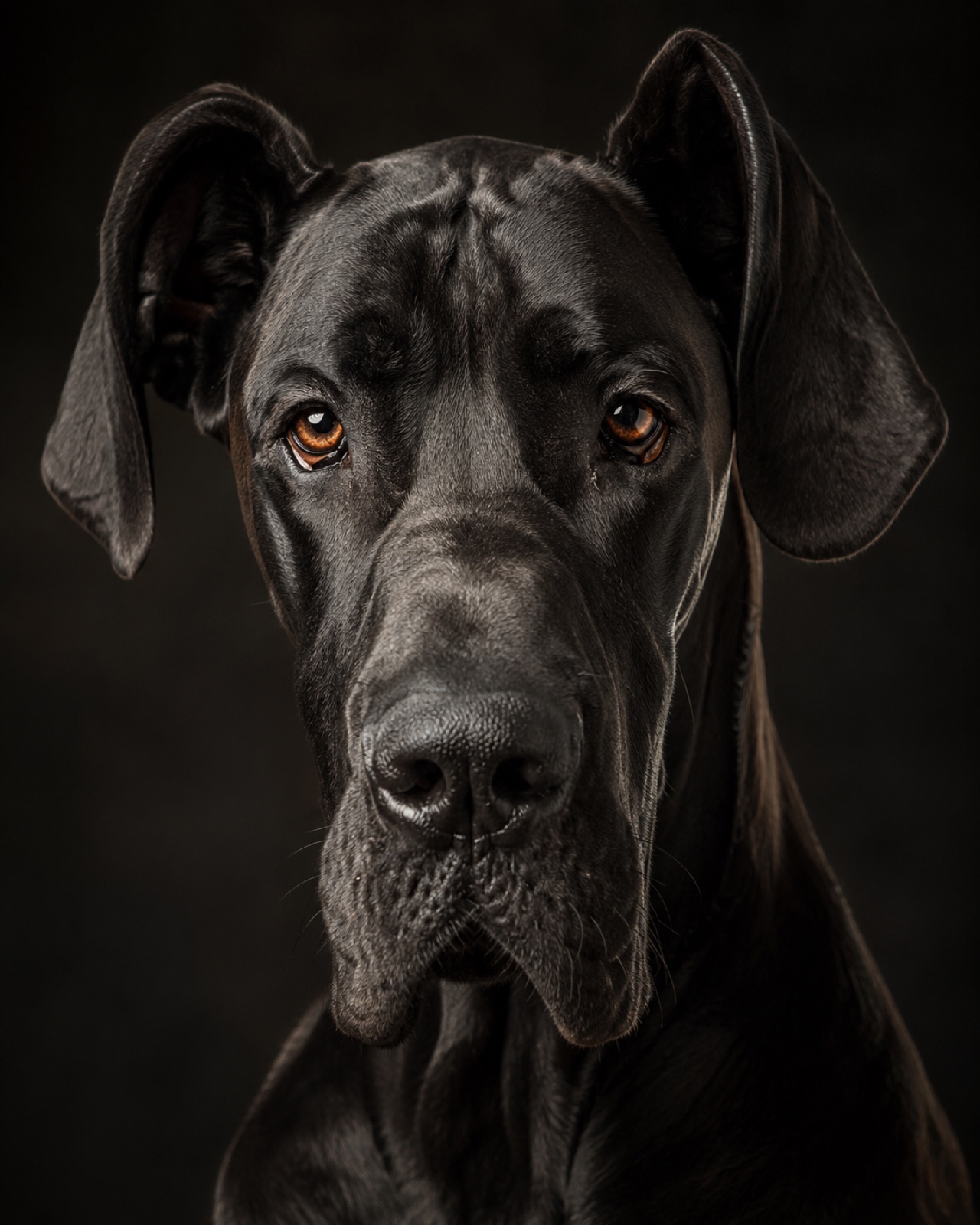 Dogue Alemão olhando para a câmera